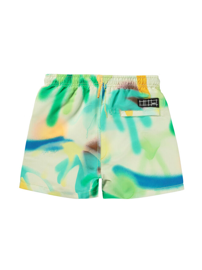 Molo Girls Pastel Sun Swim Shorts - Pumpkin and Bean