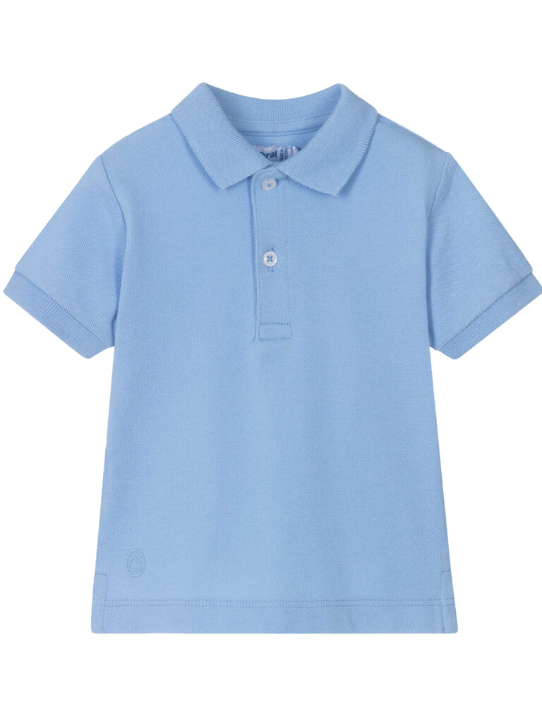 Mayoral Blue Pique Polo Shirt