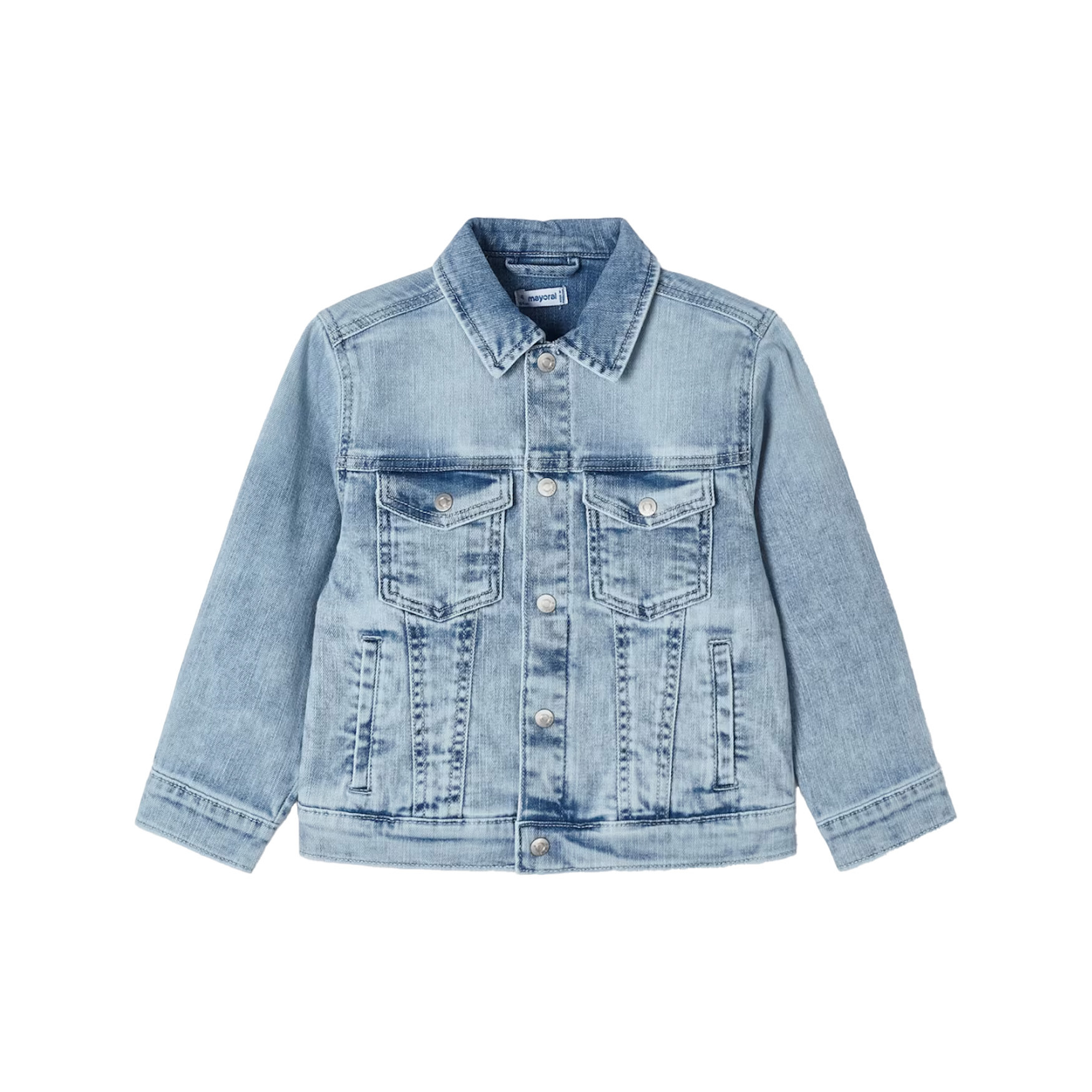 Mayoral Boys Light Denim Jacket Pumpkin and Bean