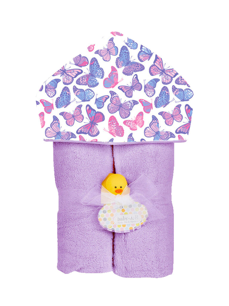 Baby Jar Butterflies Deluxe Hooded Towel