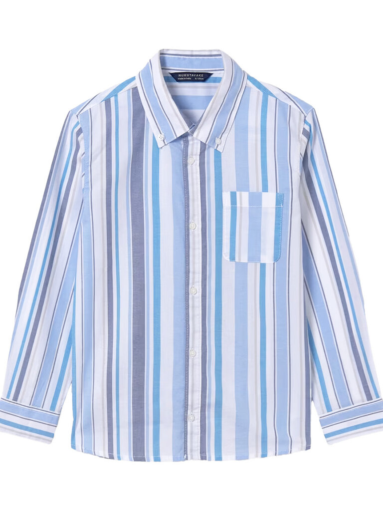 Mayoral Boys Blue Stripe Shirt