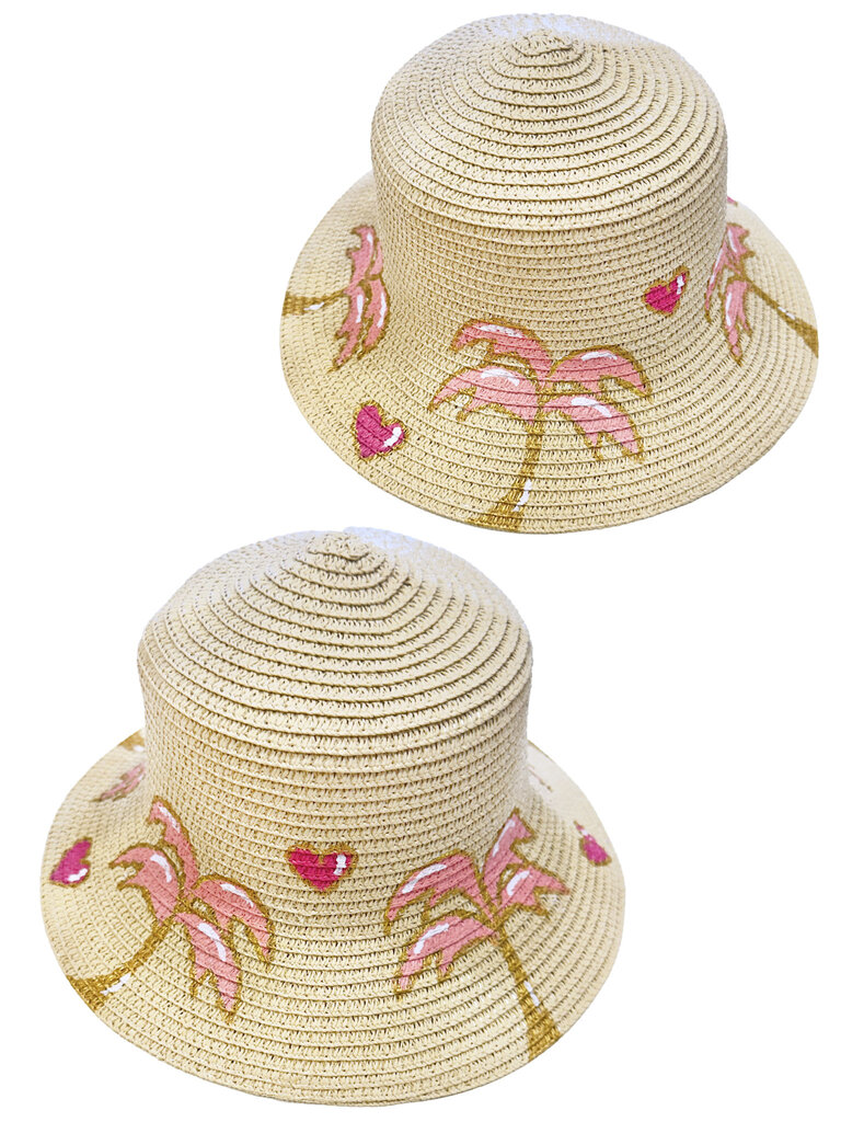 Mornings Optional Painted Straw Summer Hat