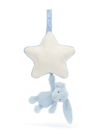 Jellycat Bashful Blue Bunny Musical Pull Jellycat Bashful Blue Bunny Musical Pull
