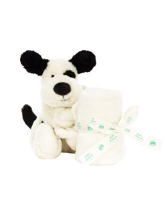 Jellycat Bashful Black & Cream Puppy Soother