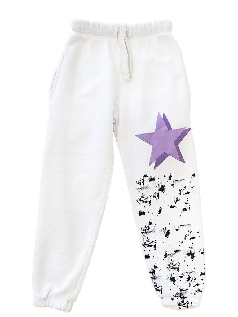 Californian Vintage Purple Star Splatter Sweatpants