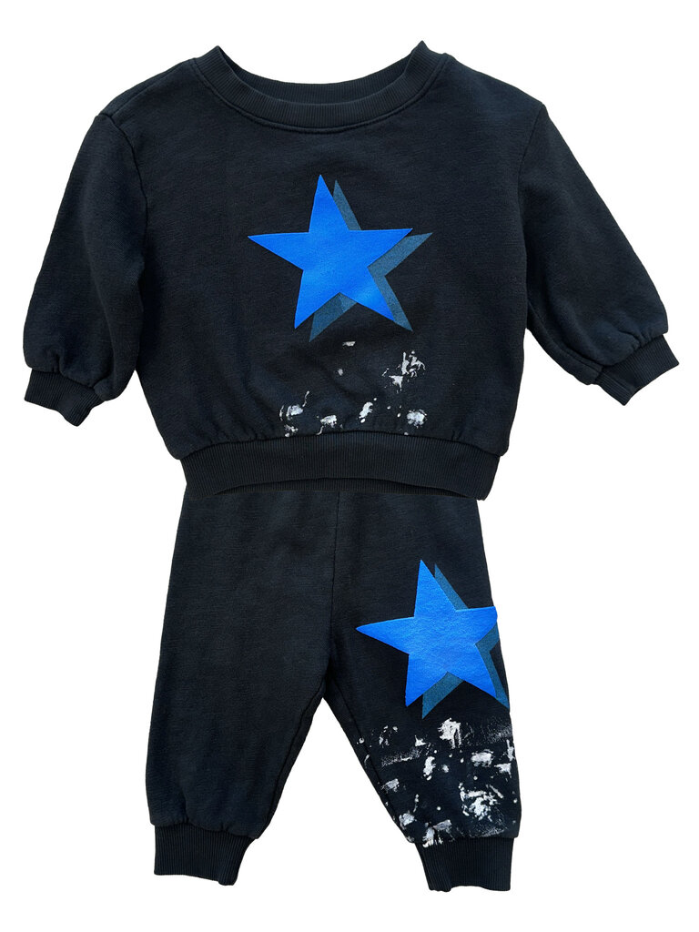 Californian Vintage Splatter Star Sweatshirt Set