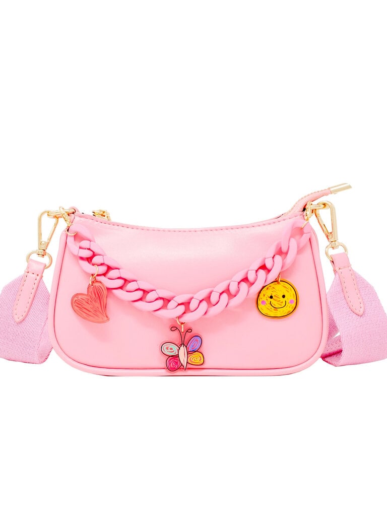 Zomi Gems Pink Jumbo Chain Charm Bag