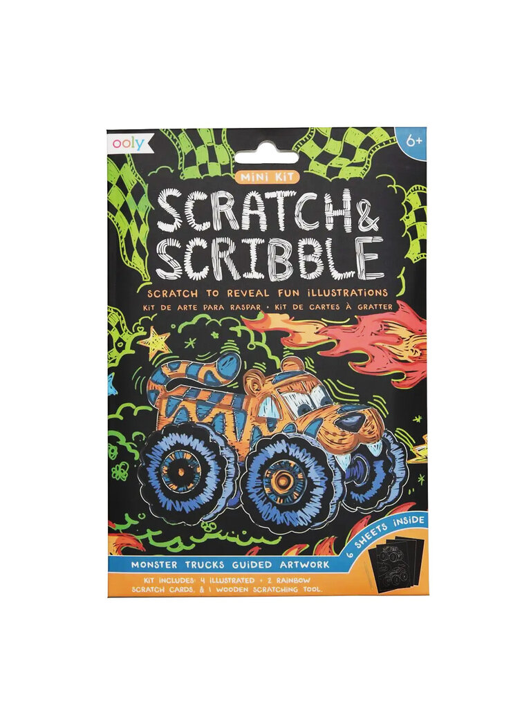 ooly Mini Scratch & Scribble - Monster Trucks
