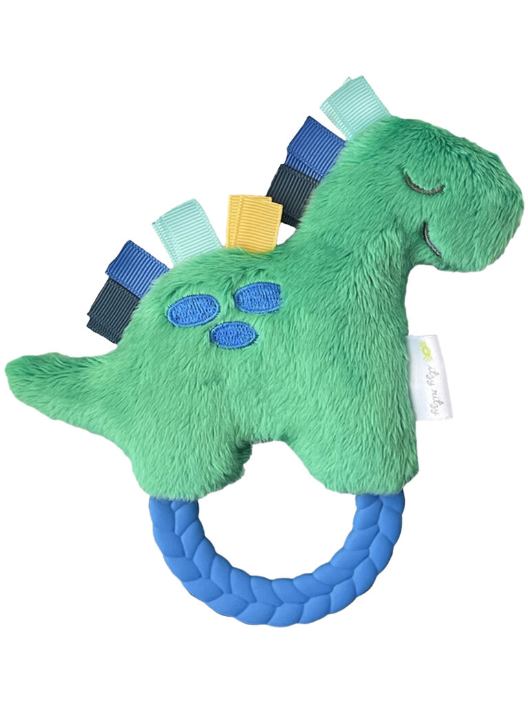 itzy ritzy Dino Plush Rattle Pal with Teether