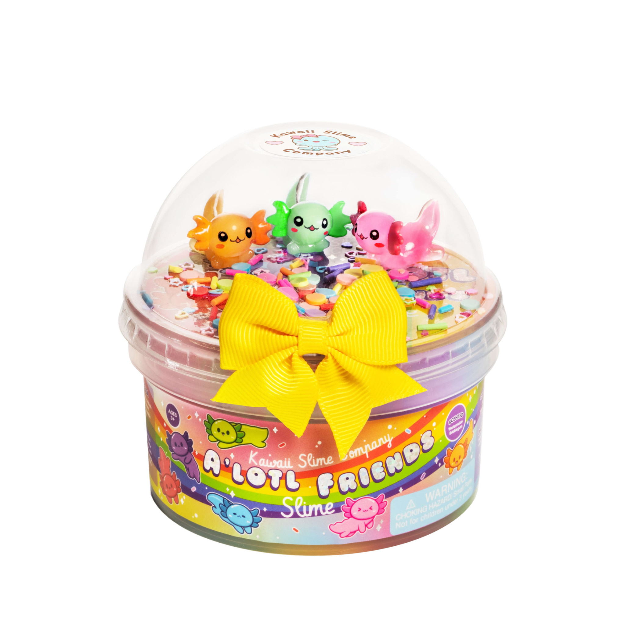 Kawaii Axolotl Friends Butter Slime Pumpkin and Bean