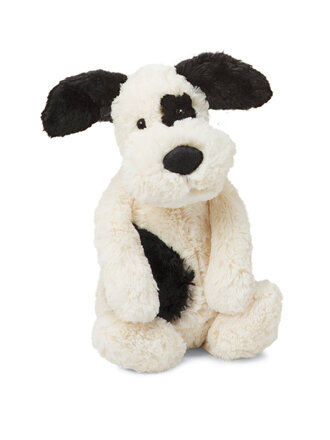 Jellycat Bashful Black & Cream Puppy