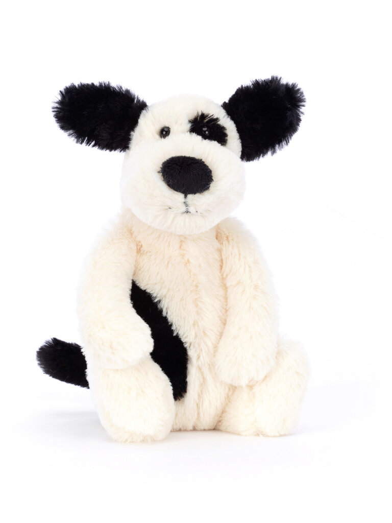 Jellycat Bashful Black & Cream Puppy Little