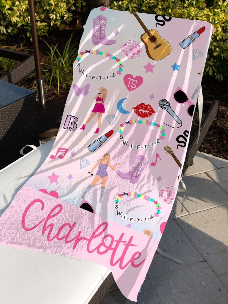 Personalized Swiftie Beach Towel