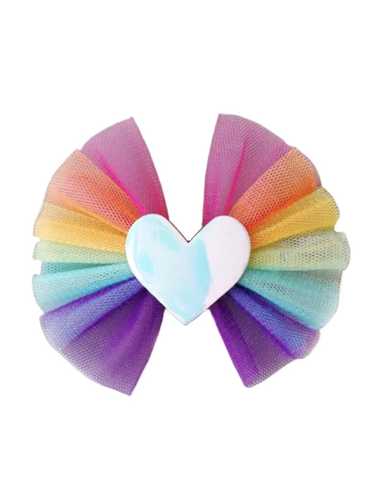 Tulle Heart Hair Bow