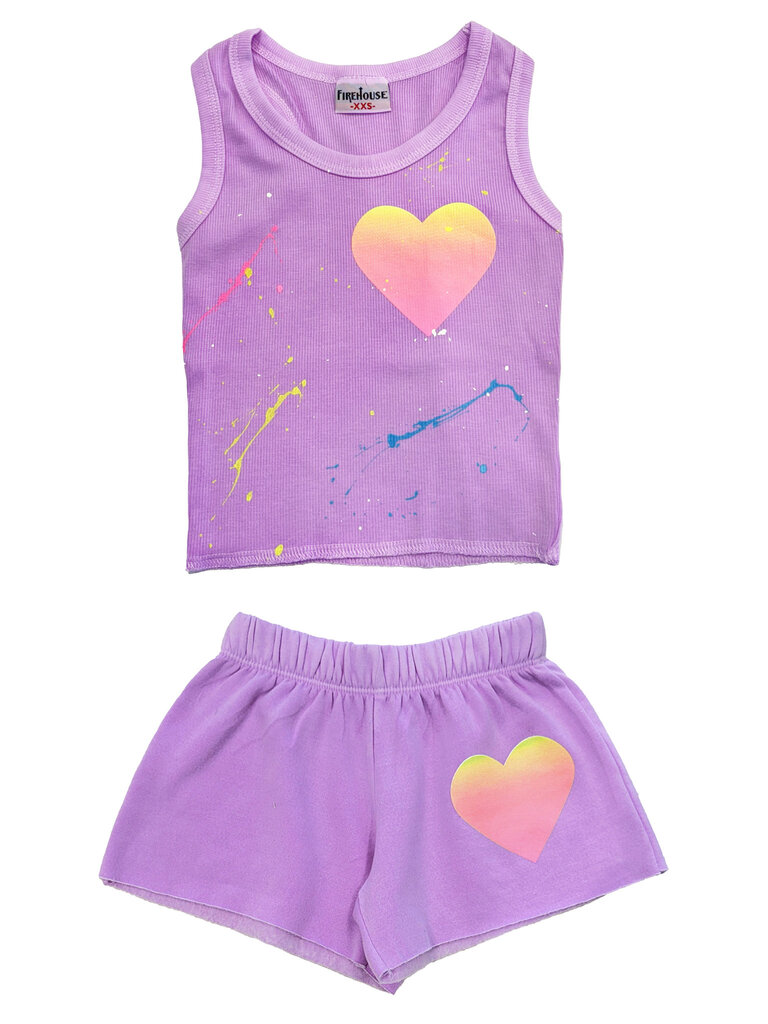 Firehouse Lavender Heart Tank Top