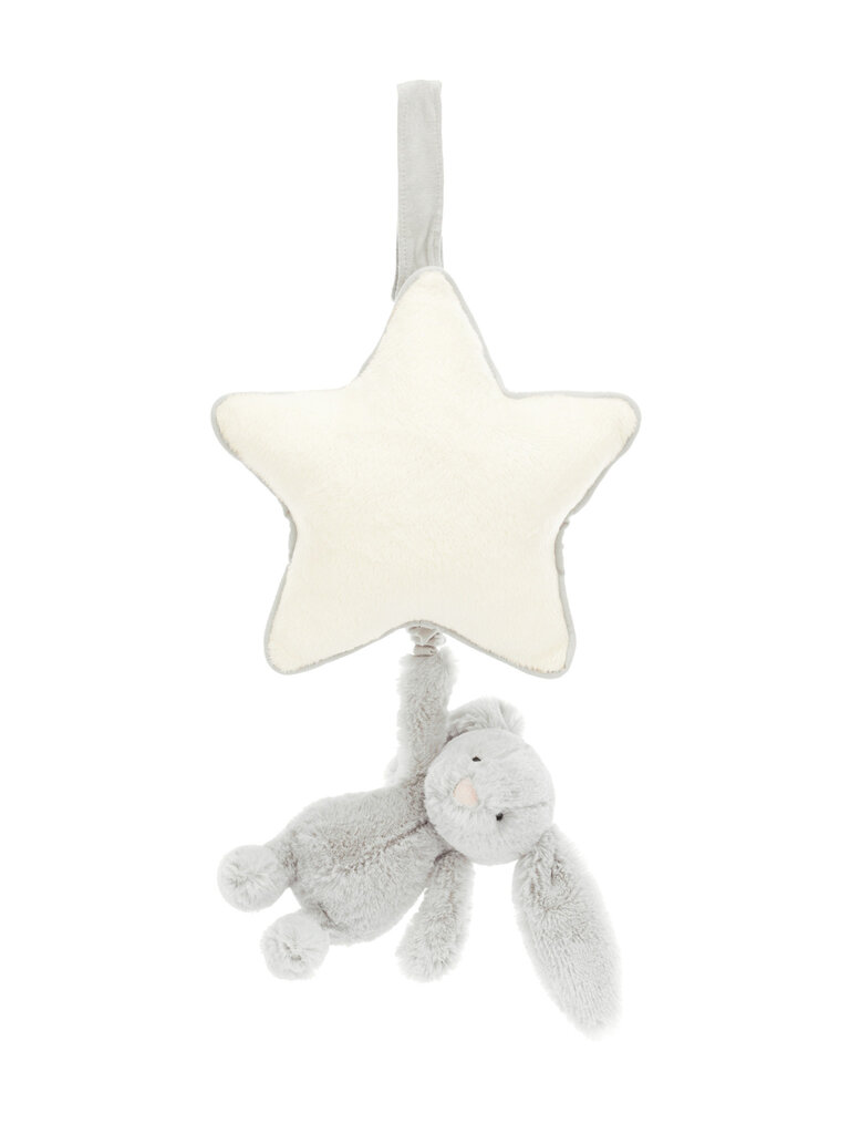 Jellycat Bashful Grey Bunny Musical Pull