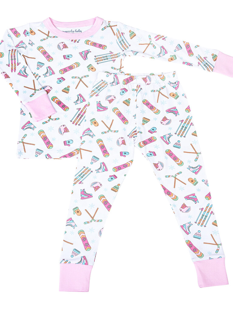 Magnolia Baby Snow Ready Pink Pajamas