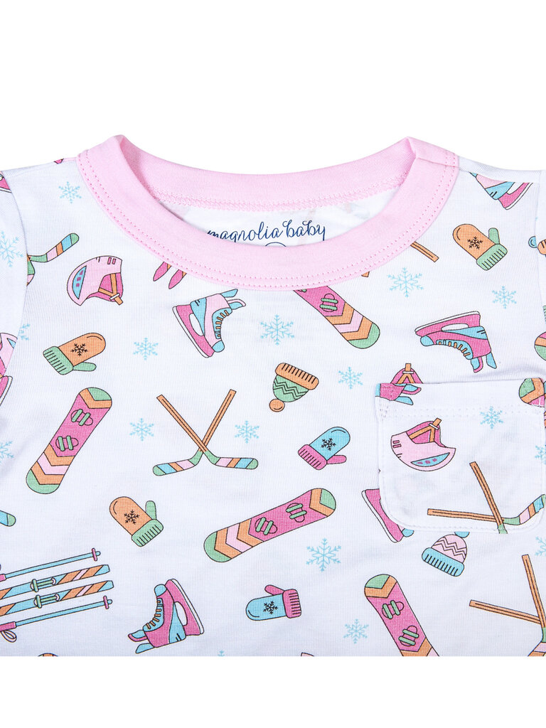 Magnolia Baby Snow Ready Pink Pajamas