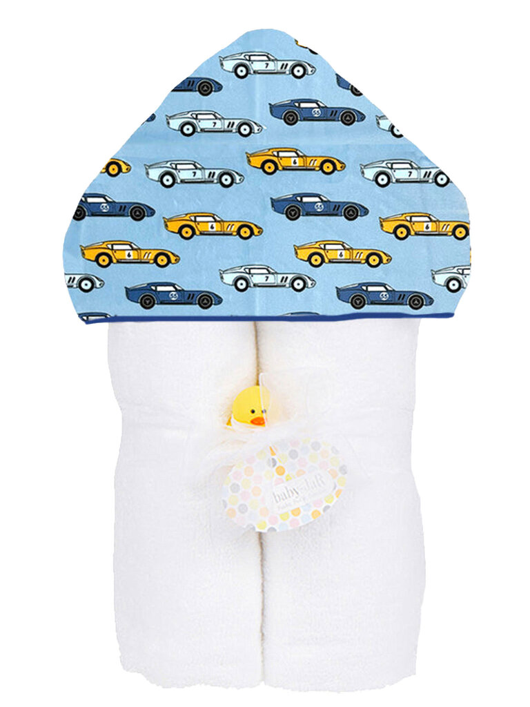 Baby Jar Race Cars Hooded Towel