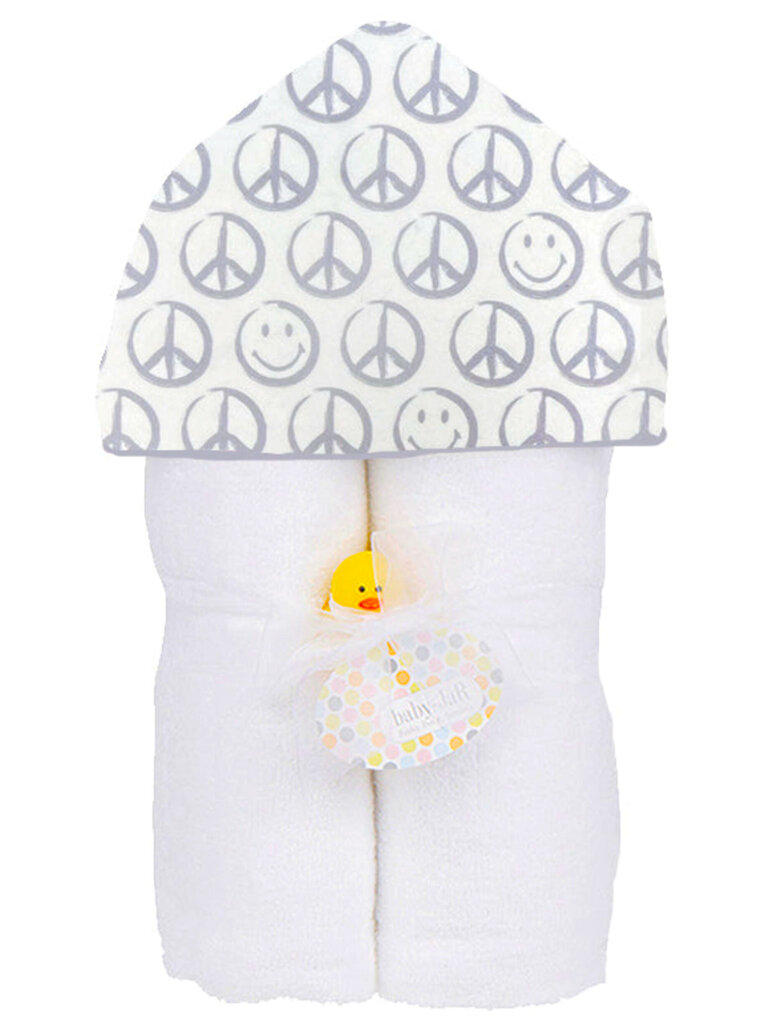 Baby Jar Grey Peace Hooded Towel