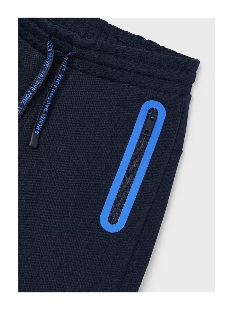 Mayoral Blue & Black Zip Joggers