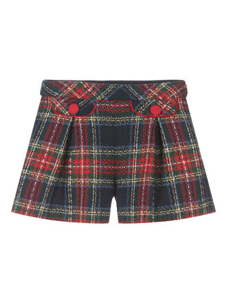 Mayoral Tartan Tweed Shorts