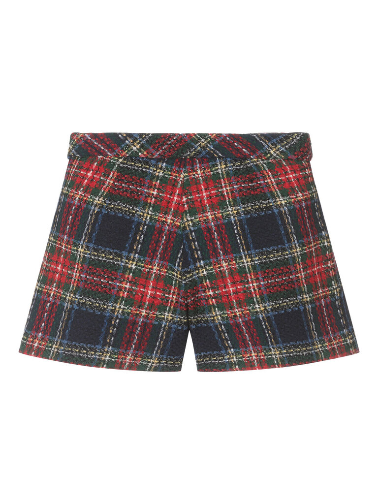 Mayoral Tartan Tweed Shorts