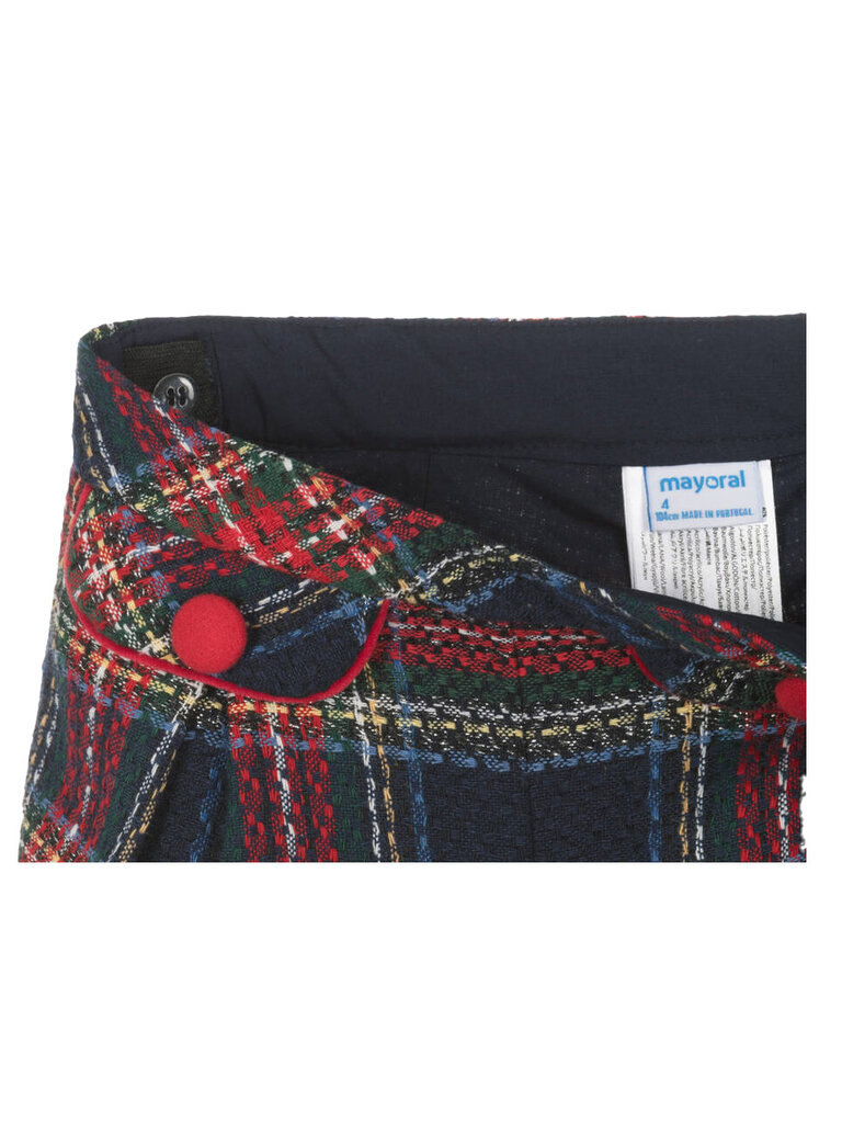 Mayoral Tartan Tweed Shorts