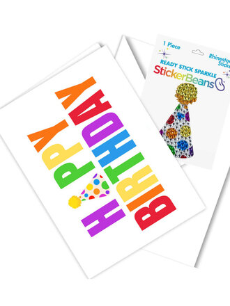 StickerBeans Happy Birthday Greeting Card