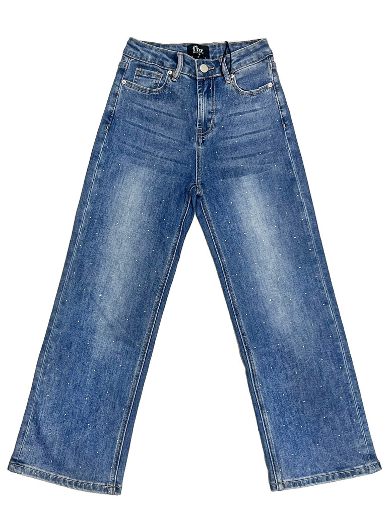 Flowers by Zoe Rhinestone Navy Denim Jeans
