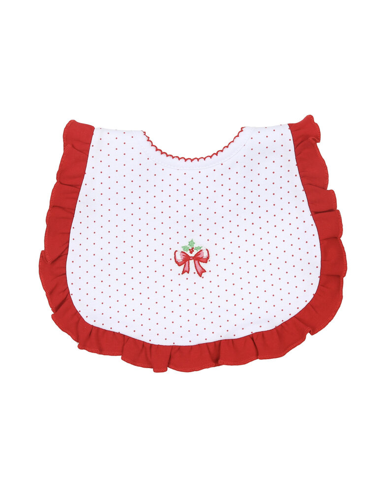 Magnolia Baby Chloe's Classics Red Ruffle Bib