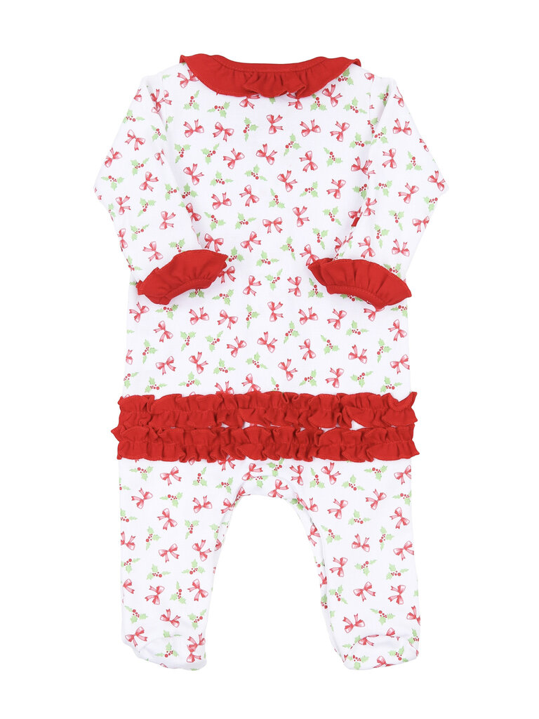 Magnolia Baby Chloe's Classics Red Ruffle Footie