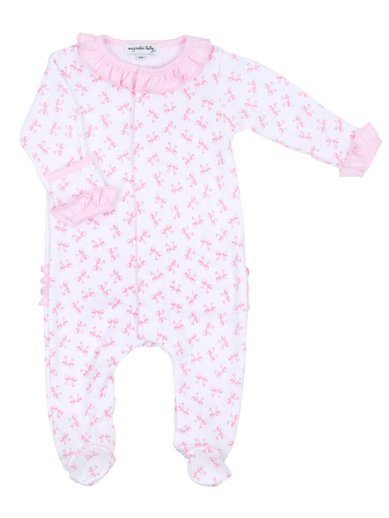 Magnolia Baby Baby Bows Printed Ruffle Footie