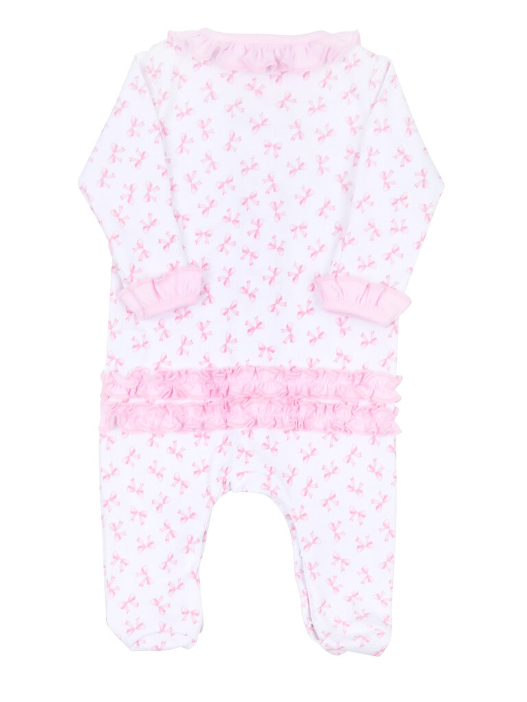 Magnolia Baby Baby Bows Printed Ruffle Footie