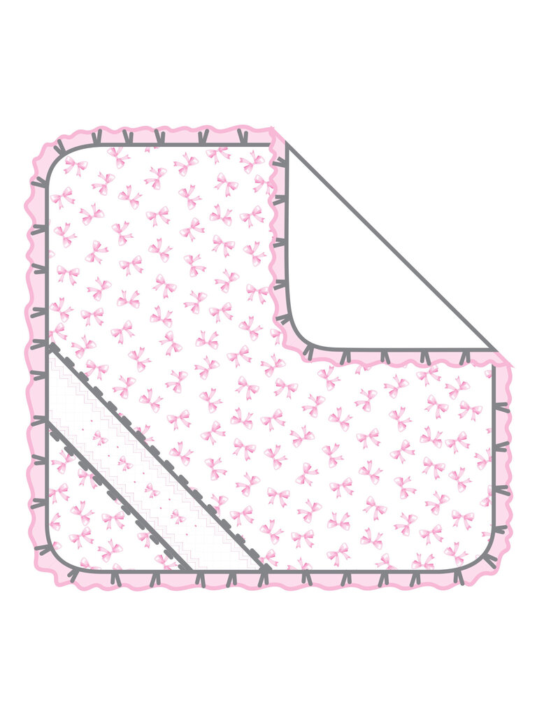 Magnolia Baby Baby Bows Smocked Receiving Blanket