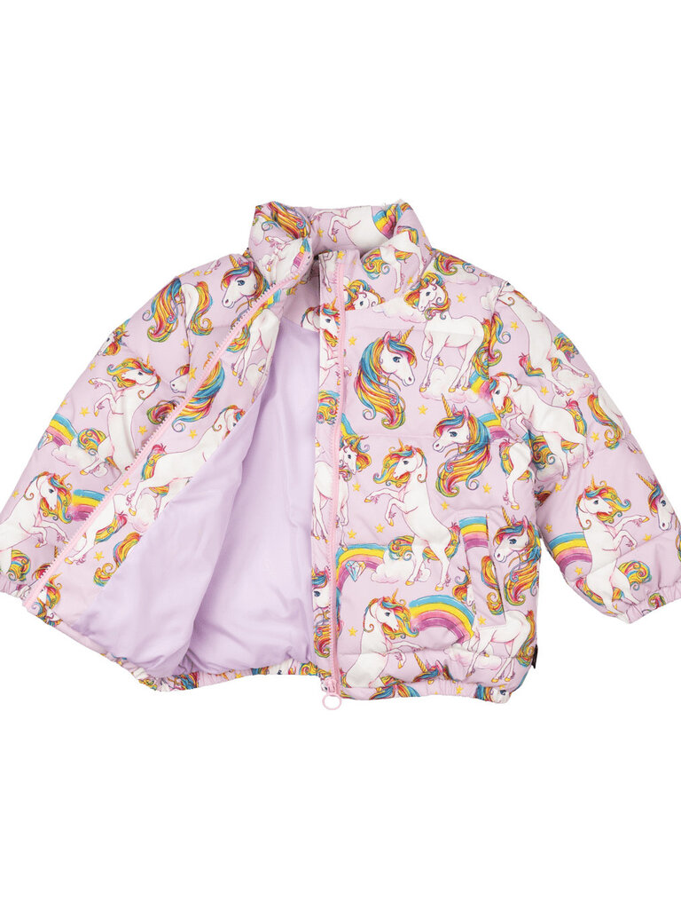 Rock Your Baby Unicorn Rainbow Padded Jacket