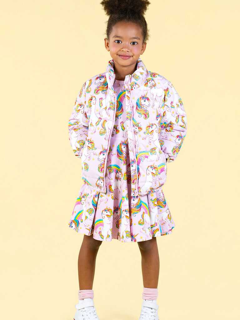 Rock Your Baby Unicorn Rainbow Padded Jacket