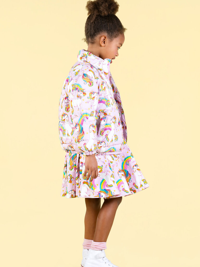 Rock Your Baby Unicorn Rainbow Padded Jacket