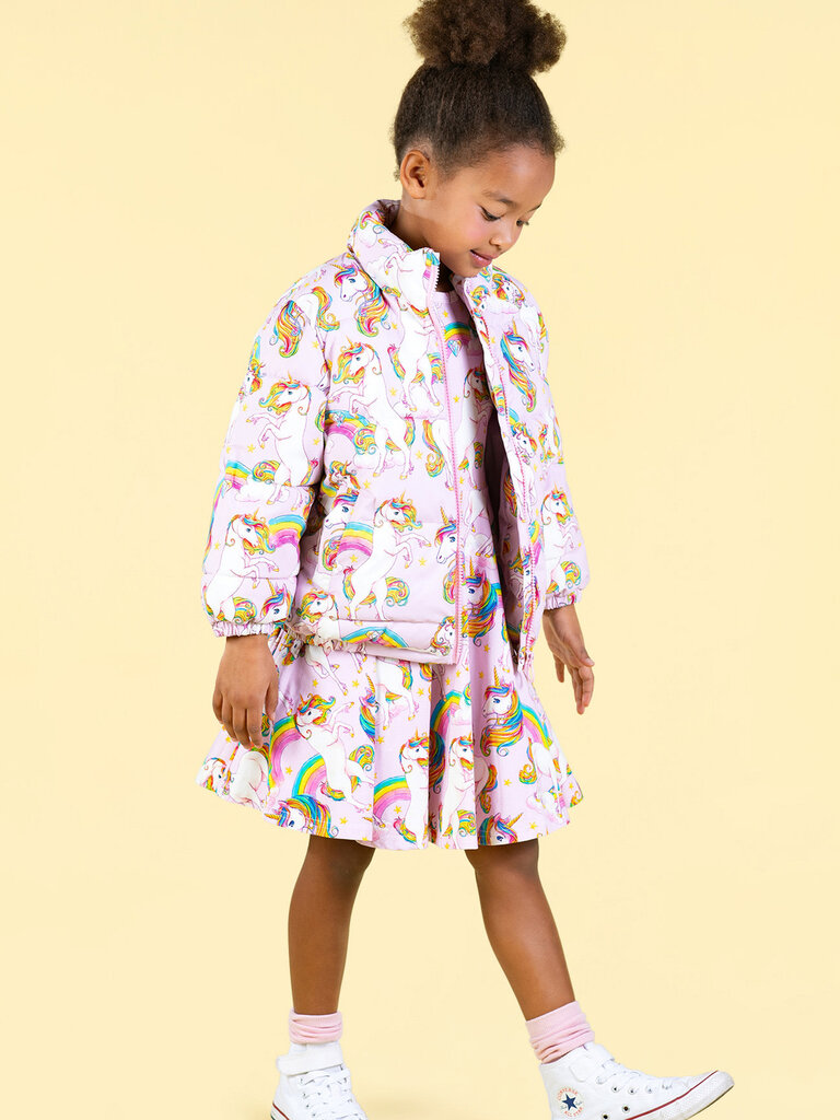 Rock Your Baby Unicorn Rainbow Padded Jacket