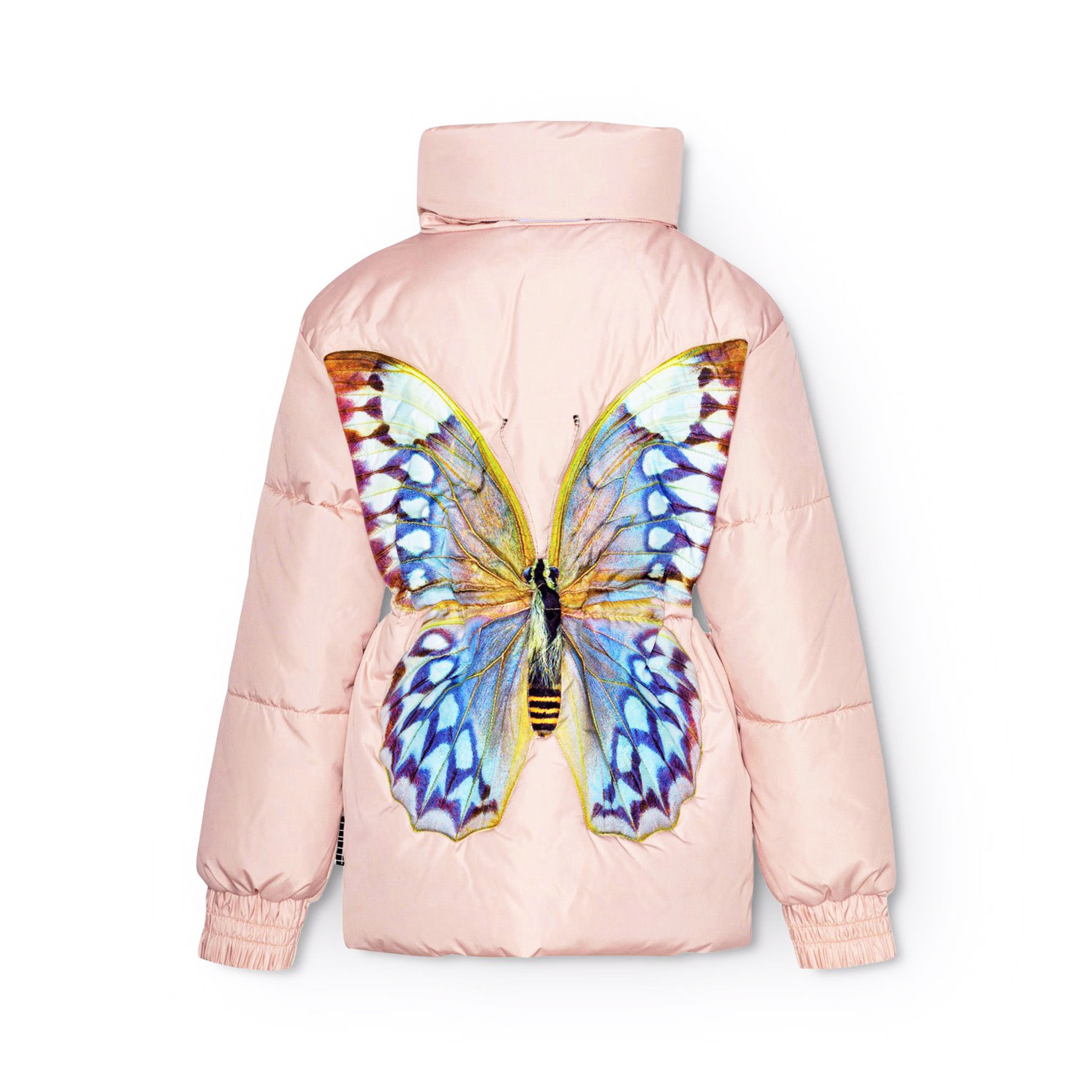 Molo Girls Pink Butterfly Coat Pumpkin and Bean