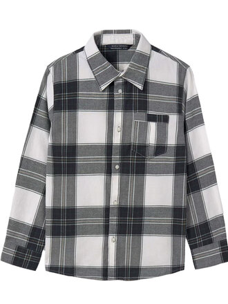 Mayoral Storm Plaid LS Shirt