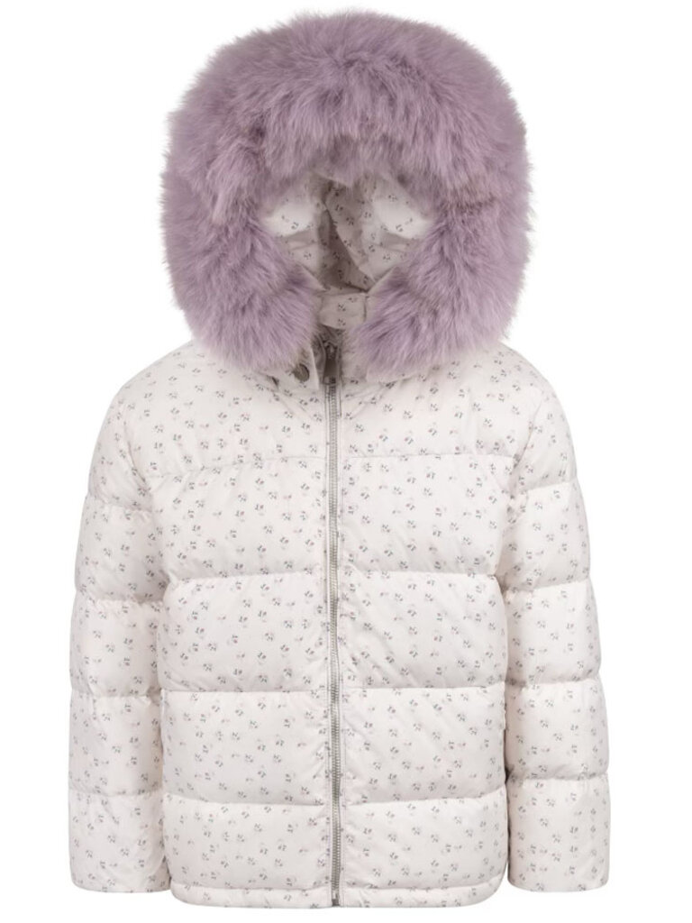 Pamplemousse Purple Ditzy Floral Coat