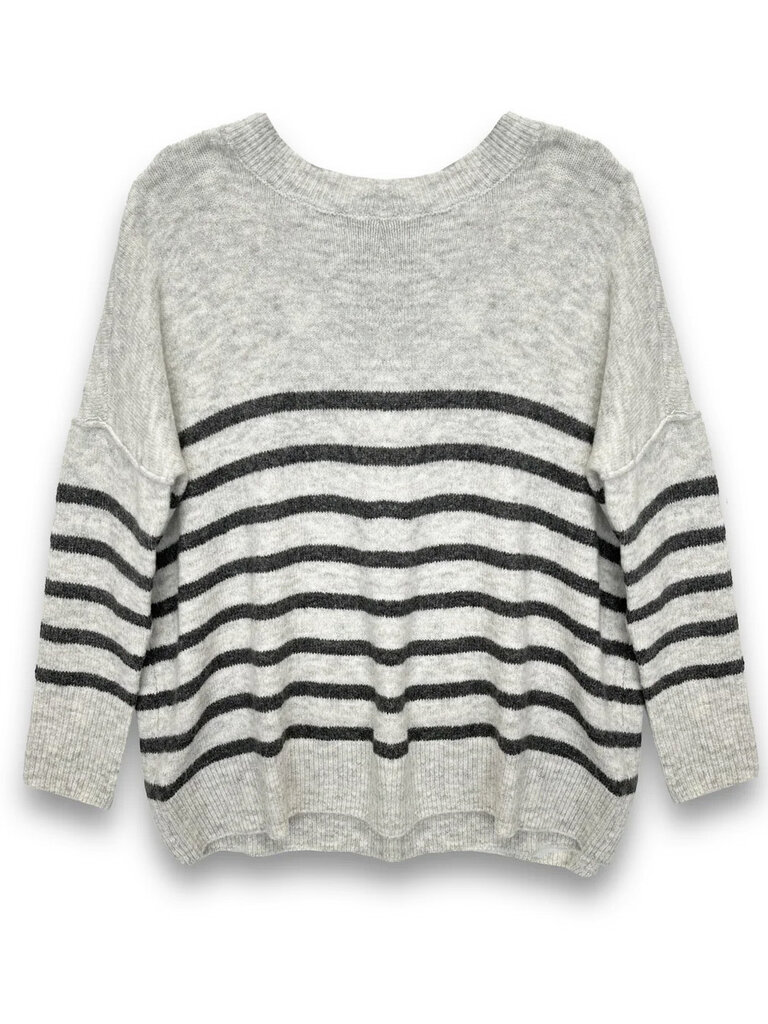 KATIE J Nellie Sweater - Grey Stripe