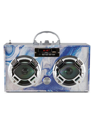 Trend Tech Brands Blue Swirl Wireless Boombox Trend Tech Brands Blue Swirl Wireless Boombox