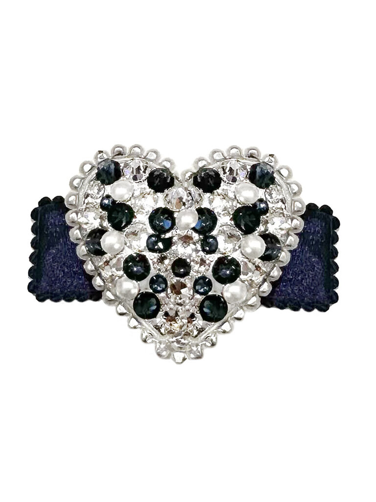 Bari Lynn Puff Heart Clip