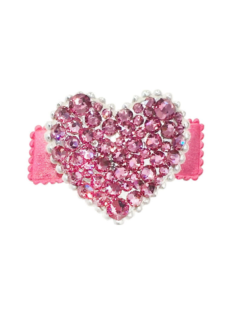 Bari Lynn Puff Heart Clip