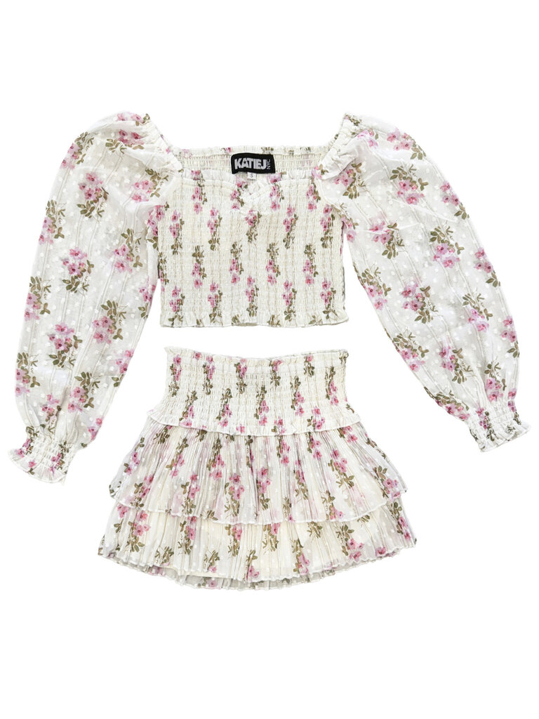 KATIE J Chloe Sheer Top - Country Floral