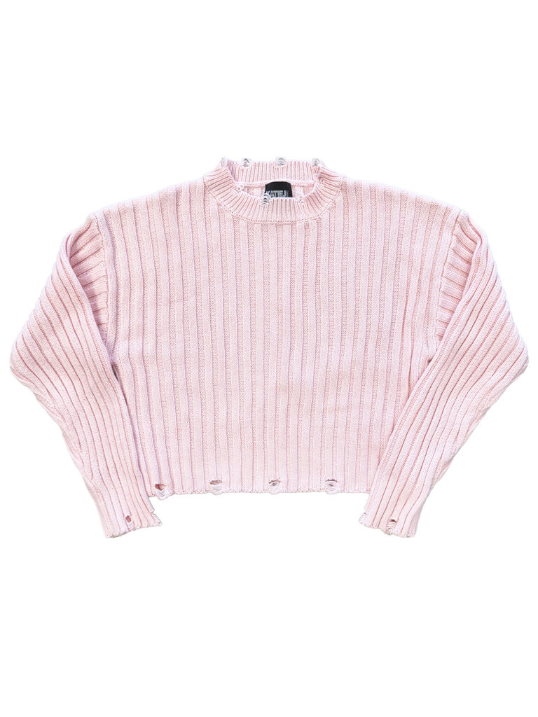 KATIE J Logan Sweater - Baby Pink