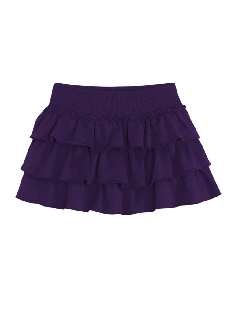 KATIE J Shane Ruffle Skort - Plum