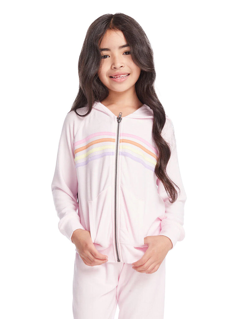 Chaser Kids Pinky Rainbow Zip Up Hoodie
